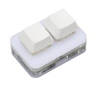 Mini Teclado USB de 2 Teclas Teclado Compacto de Programación Macro con Retroiluminación LED RGB para OS X Mini Diseño Portátil 1,89 X 1,18,18 Pulgadas (White)