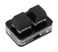 Mini Teclado USB de 2 Teclas, Teclado de Programación Macro, Soporte de Retroiluminación LED RGB Profesional, Intercambiable en Caliente para Teléfono (Negro)