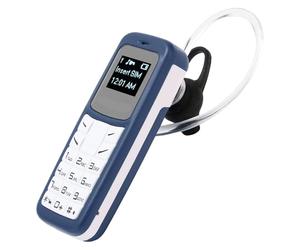 Mini Teléfono Celular con Marcador Bluetooth, Teléfono Móvil con Pantalla Pequeña, Teléfono gsm, Teléfono Móvil Más Pequeño, Reproductor de Música Mp3 para Automóvil, Mini Móvil (Azul)