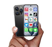 Mini teléfono inteligente 4G, desbloqueado, pantalla completa HD de 3.9 pulgadas, 1950 mAh, Android 12, SIM dual 3 GB + 32 GB, teléfono celular pequeño 4G más pequeño del mundo para niños, GPS Face ID