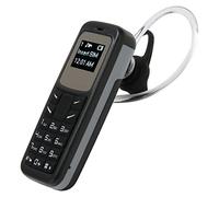Mini Teléfono Móvil, Pequeño Teléfono Móvil, Auricular Bluetooth, Marcador con Gancho para la Oreja, Compatible con SIM Mp3, 2G en Todo el Mundo, 0,66 Pulgadas (Negro)