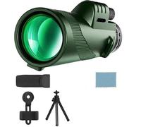 Mini telescopio eléctrico portátil Zoom HD 5000M telescopio Plegable telescopio de Larga Distancia Deportes de Caza Viajes de Camping al Aire Libre (Color : Green suit2)