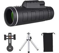 Mini telescopio monocular portátil de Alta Potencia 40x60 Telescopio de Alta definición con Tapa de Lente con Orificio de Tornillo de 1/4 de Pulgada Paño de Limpieza para Viajes de Turismo B