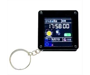 Mini televisor portátil de escritorio ESP32 C3 con pantalla LCD de 1,44 pulgadas, estación meteorológica LVGL, animación GIF y álbumes de fotos.