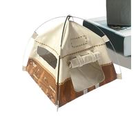Mini Tent - 6.69x6.69 Inches Miniature Tent Model, Doll Tents, 1:12 Scale Camping Tentt Decoration, Furniture Accessories For Boys Girls Pretend Play Home Outdoor Garden Display