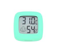 Mini termómetro Digital con carita sonriente, higrómetro, Sensor de humedad y temperatura interior, medidor, estación meteorológica for el hogar(Green)