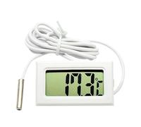 Mini termómetro digital higrómetro, medidor de temperatura, medidor de humedad, sensor, detector de sonda, 1 unidad (cuadrado T, blanco)