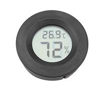 Mini Termómetro Higrómetro Digital Interior de Temperatura y Humedad Mini Monitor de Temperatura de Humedad Interior con Termómetro Higrómetro Digital con Pantalla LCD Grande y Luz de Fondo (Negro)