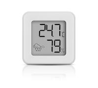Mini Termómetro Higrometro Digital para Interior, Termohigrómetro monitor de temperatura ambiente y medidor de humedad, medidor de temperatura y humedad (Blanco-1 pieza)