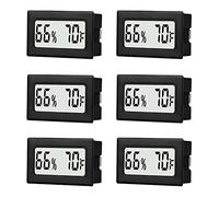 Mini termómetro higrómetro pequeño for Interiores con Sensor de Temperatura y Humedad, Monitor de Grados Fahrenheit (℉) for frascos, humidores y el hogar.