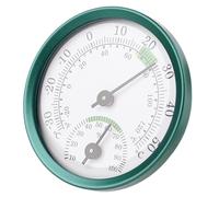 Mini Termómetro Interior Exterior - Higrómetro de Aguja | Medidor Temperatura Humedad Sin Batería | Resistente a Golpes y Clima 2,24in para Casa Oficina Jardín Invernadero