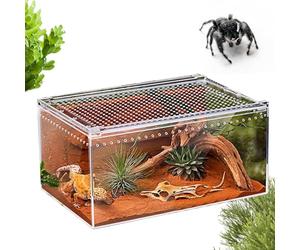 Mini terrario para reptiles - Valla de acrílico | Depósito para reptiles | Valla transparente para reptiles | Terrario serpiente armado para serpiente, rana camaleón dragón