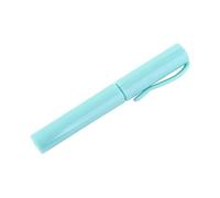 Mini tijeras plegables de plástico con forma de bolígrafo, tijeras multifunción para cortar papel, suministros de oficina (verde)