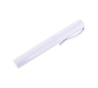 Mini tijeras plegables de plástico con forma de bolígrafo, tijeras multifunción para cortar papel, suministros de oficina (blanco)