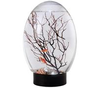 Mini Tistana de Pescado de Escritorio, Aquario de Escritorio pequeño con luz LED, ecosistema de biosfera autosuficiente Cerrado para la Oficina en casa, no es Necesario Alimentar o Cambiar Agua