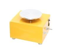 Mini Torno De Cerámica Con Bandejas Giratorias, Herramienta Eléctrica 30 W For Trabajos En Casa Y La Escuela Velocidad Estable Y Ajustable(Yellow)