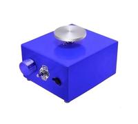 Mini Torno De Cerámica Con Bandejas Giratorias, Herramienta Eléctrica 30 W For Trabajos En Casa Y La Escuela Velocidad Estable Y Ajustable(Blue)