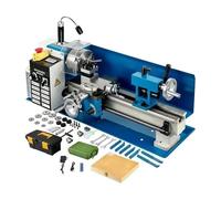 Mini Torno De Metal 18 X 35 Cm, 550 W, For Roscar Engranajes Metálicos. Mandril 3 Mordazas 10 Y Alta Precisión For Objetos Cuadrados Redondos Pequeño y portátil