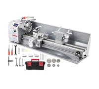 Mini Torno De Metal Con Velocidad Variable, Banco Precisión Pantalla Digital For Roscado Metalurgia DIY Alta PrecisióN, Estabilidad Y Bajo Nivel De Ruido