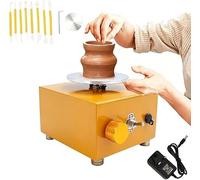 Mini Torno Eléctrico Para Cerámica: Máquina Compacta De Sobremesa Con 8 Herramientas Para Arcilla Y Una Velocidad 2000 Rpm, Ideal Para Bricolaje, Uso Doméstico Proyectos Escolares Cerámica