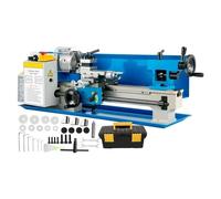 Mini Torno For Metal, 180 X 350 Mm, 550 W, Velocidad Variable, Con Mandril De 3 Mordazas, For Máquinas Metalúrgicas Pequeño y portátil