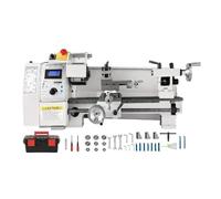 Mini Torno For Metal De 210 X 350 Mm (8 14 Pulgadas), 650 W, Velocidad Variable, Ideal For Trabajos Bricolaje, Torneado, Taladrado, Roscado Y Fresado Alta PrecisióN, Estabilidad Y Bajo Nivel De Ruido