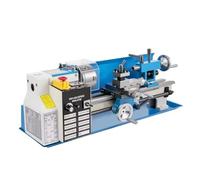 Mini Torno For Metal De 550 W, 18 X 35 Cm, Roscado Precisión Y Procesamiento Engranajes Metálicos, Mandril 10 3 Mordazas (redondas/cuadradas), Herramienta For Trabajar El Pequeño y portátil