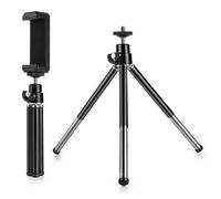 Mini tr?pode para c?mara web y tel?fono Soporte extensible de metal para c?mara web con soporte para tel?fono Tr?pode para c?mara web negro