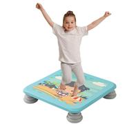 Mini trampolín cuadrado para niños, equipo de entrenamiento de integración sensorial para niños autistas, base antideslizante, ejercicio seguro en interiores, azul, juego divertido y activo