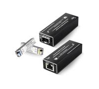 Mini transceptores de medios de fibra Gigabit Ethernet de 10/100/1000Mbps con modo único de 1310/1550nm hasta 20 km módulo SFP y entrada de alimentación USB tipo C