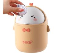 Mini Trash Can - Cute Cartoon Desktop Waste Bin, With Lid, Compact 12x12x20
