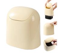 Mini Trash Can - Portable Rubbish Bucket | Garbage Container for Desk Indoor Home Office, Waste Basket with Lid, Waste Bin, Trash Holder Bathroom Kitchen Bedroom Living Room
