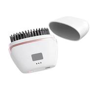 Mini Travel Hair Straightener Brush - Cordless Heated Comb, Rechargeable Ceramic Straightening Brush with 3 Temperature Settings & LED Display | Anti Frizz Portable Styling Tool for Women Girls Home