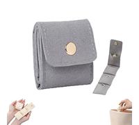 Mini Travel Jewelry Bag, Leather Mini Jewelry Roll Pouch, Portable Compartment Multifunctional Small Storage Bag with Buckle, Can Store Rings and Necklaces, Suitable for Travel (1pcs-B)
