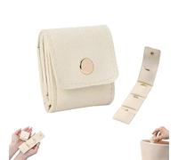 Mini Travel Jewelry Bag, Leather Mini Jewelry Roll Pouch, Portable Compartment Multifunctional Small Storage Bag with Buckle, Can Store Rings and Necklaces, Suitable for Travel (1pcs-W)