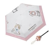 Mini Travel Umbrella Cat Claw Handle, Folding Windproof UV Protection
