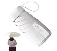 Mini Travel Umbrella, Rain Rain Parasol, 5.51x1.97in Pocket Umbrella with Reinforced Frame, Lightweight UV Protection, Small Windproof Cover with Sturdy Build, Mini Sun Parasol for Adults and Students