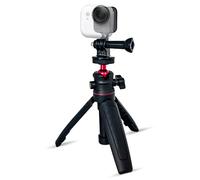 Mini trípode 2 en 1 compatible con Insta360 GO Ultra, palo selfie ligero y trípode con adaptador magnético de liberación rápida, color negro