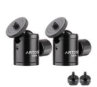 Mini trípode Cabeza de Bola ARTCISE CB19 CNC 360 Grados de rotación Cabeza de Bola panorámica Montaje de la cámara, Carga máxima 6.61 LB/3 kg para teléfono/cámara DLSR/Mini Soporte (Paquete de 2)