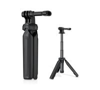 Mini trípode extensible para DJI Osmo Action 6/5 Pro/4/3, cámara de acción, palo selfie, trípode para Insta 360 Ace Pro 2 y Hero 13/12/11/10, Brave 8/7, soporte pequeño para grabación de vídeo (negro)