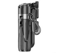Mini trípode para teléfono, ajustable de 360 grados, palo selfie con control remoto inalámbrico para fotografía móvil, grabación de video, 11,7-41,5 cm, aleación de aluminio, negro y blanco (negro)