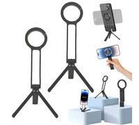 Mini trípode portátil MA38, trípodes portátiles 5 en 1 con Agarre magnético Fuerte, Palo for Selfies Ajustable a 180°, for Soporte de teléfono iPhone 16-12.(Black 2pcs)