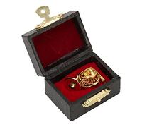 Mini Trompa de Metal, Exquisito Modelo de Metal con Caja de Almacenamiento, Amantes de la Música, Niños y Familia, Decoración Elegante para Escritorio, Estante, Oficina, Vitrina,
