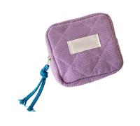 Mini Trucos Cuadrado A Cuadros Coreano | Tejido Compacto Con Compartimentos | Organizador De Lápiz Labial Auriculares Monedas Estudiantes Viaje Diario | Portátil 11x11.5x4.5cm, violeta, Fare