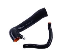 Mini Turbo Silicone Intake Hose Kit Coupler Straight Multicolor 2 Pcs(Black)