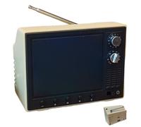 Mini TV Toy para casa de muñecas, Mini TV Retro de 2, 4 Pulgadas con Pantalla HD de 720P, Almacenamiento de 8 GB y reproducción USB, Muebles y Accesorios en Miniatura a Escala 1:12 (Amarillo), Miniatu