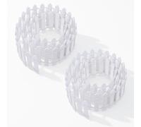 Mini valla de jardín de hadas de 35 pulgadas, paquete de 2 vallas de madera blanca, valla decorativa pequeña para casa de muñecas, manualidades, diorama, maceta, valla de jardín pequeña, accesorios de