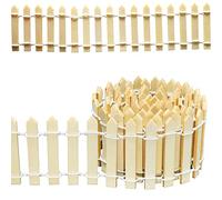 Mini Valla de Madera,Madera en Miniatura Jardín,Flexible Decoración de Jardín,Pequeña Valla en Miniatura,Vallas de Juguete para Adorno,Manualidades,Bricolaje,Micro Planta (madera)