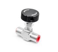 Mini Válvula De Aguja De Aire De 6000PSI, Gas NPT Hembra De Acero Inoxidable De Encendido/apagado 1/8", 1/4", 3/8", 1/2", 3/4" Plateada(1/8")