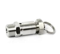 Mini válvula de alivio de presión de 1/4" y 1/2" con rosca macho SS304, válvulas de escape de acero inoxidable, mini válvulas de liberación de aire.(1I2inch 133g,N-PT_3B-AR)